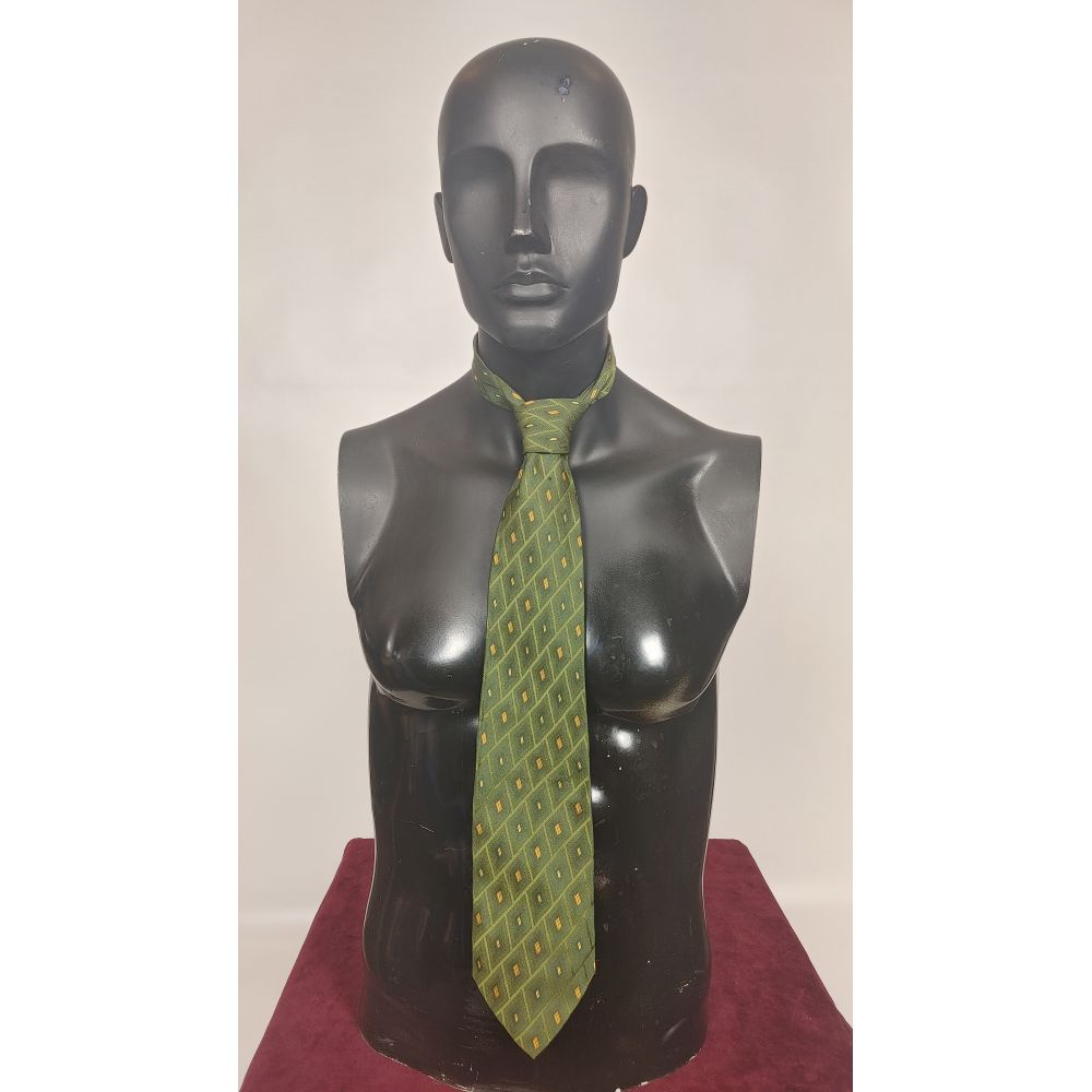 Krawat zielony w wzory