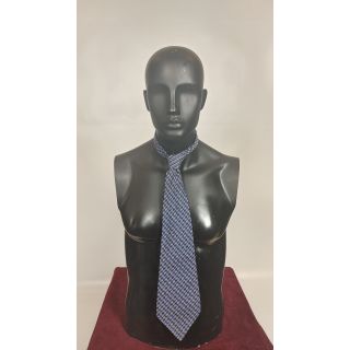 Krawat niebieski w kratkowe wzory