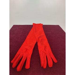 Rękawiczki satynowe, długie, retro