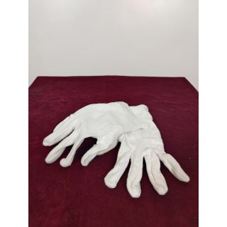Rękawiczki białe tkaninowe