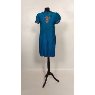 Koszula damska niebieska z rozcięciem po bokach