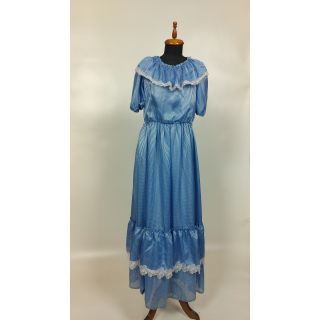 Sukienka niebieska w kratkę 'Alicja'
