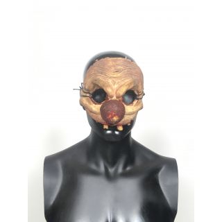 Maska klauna z skóra beżową