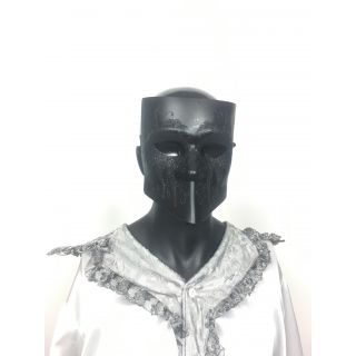 Maska czarna wenecka z brokatem
