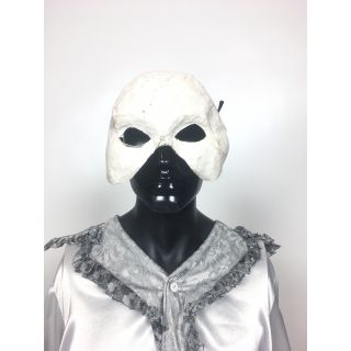 Maska balowa biała bez nosa