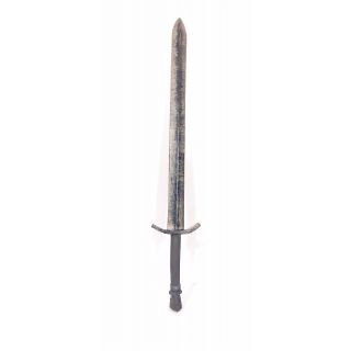Miecz z długą rękojeścią czarną, samoróbka, ostrze cieniowane 100cm