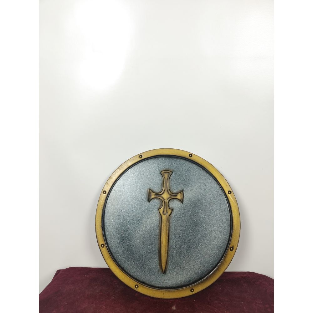 Tarcza okrągła z złotym mieczem Iron Fortress 'RFB round shield - sword' 50cm