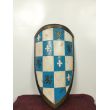 Tarcza szachownica biało niebieska 'Temeria' Iron Fortress 'Checkered shield' 80x50cm