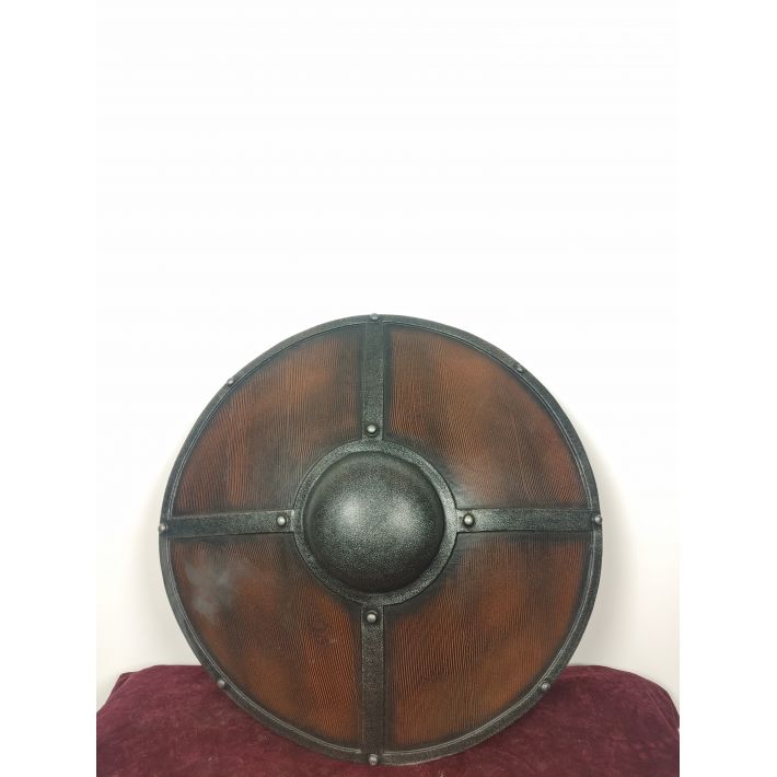 Tarcza okrągła brązowa okuta żelazem Iron Fortress 'Ironshood shield' 60cm