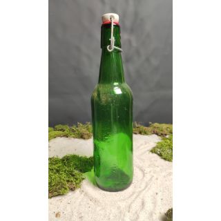 Butelka szklana zielona z zamknięciem