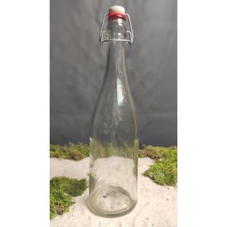 Butelka szklana ciemno-brązowa z zamknięciem