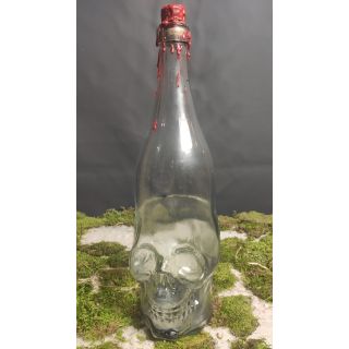 Butelka szklana wysoka, czaszka