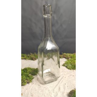 Butelka przeźroczysta, kwadratowa z długą szyjką