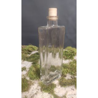 Butelka szklana prostokątna płaska