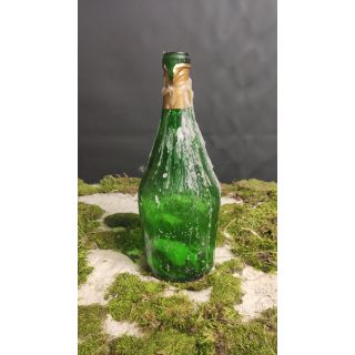 Butelka na świeczki zielona szeroka