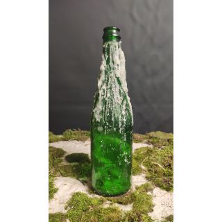 Butelka na świeczki zielona po winie