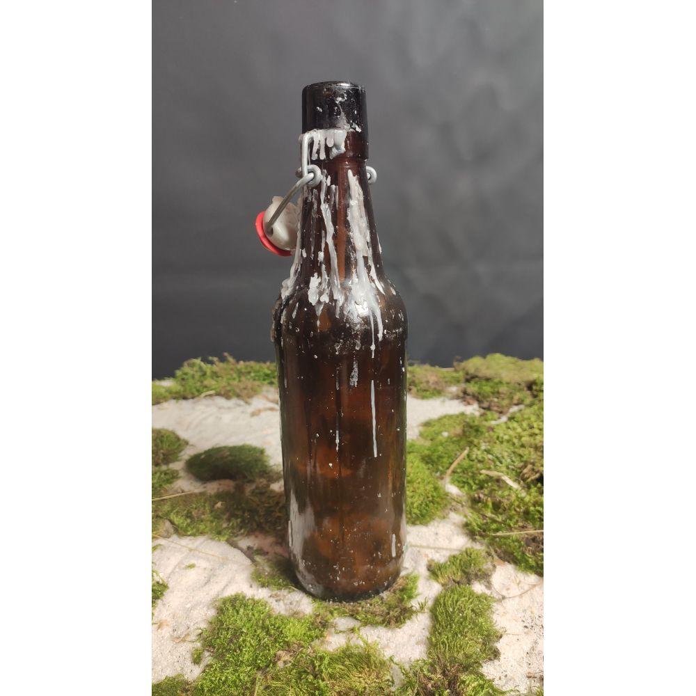 Butelka na świeczki, brązowa szklana