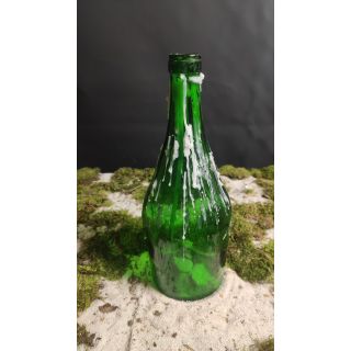 Butelka na świeczki, zielona szeroka