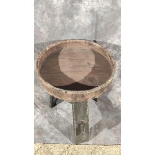 Stół wysoki okrągły, drewniany